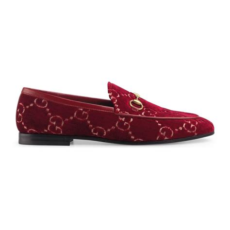 womens red gucci loafers embellished velvet|jordaan gg velvet loafers.